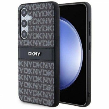 DKNY Leather Mono Stripe & Metal Logo case for Samsung Galaxy S24+ - black