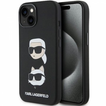 Karl Lagerfeld Silicone Karl&Choupette Head case for iPhone 15 Plus | 14 Plus - black