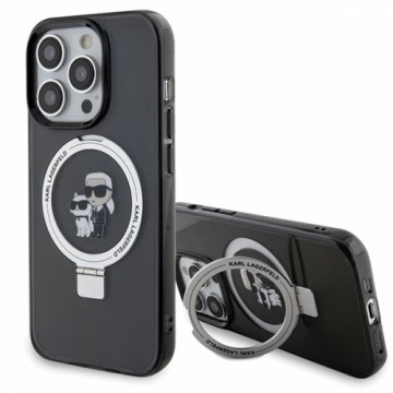 Karl Lagerfeld KLHMP13LHMRSKCK iPhone 13 Pro 6.1&quot; black|black hardcase Ring Stand Karl&Choupette MagSafe