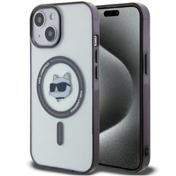 Karl Lagerfeld KLHMP15SHCHNOTK iPhone 15 6.1&quot; transparent hardcase IML Choupette`s Head MagSafe