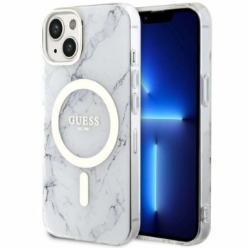 Guess GUHMP14MPCUMAH iPhone 14 Plus 6.7" white|white hardcase Marble MagSafe