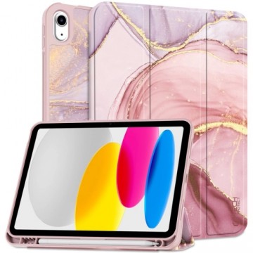 Tech-Protect SC Pen case for iPad 10.9&quot; 2022 - pink marble