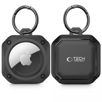 Tech-Protect Rough Pro case for Apple AirTag with ring - black