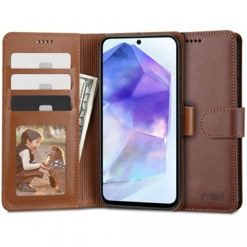 Tech-Protect Wallet case for Samsung Galaxy A55 5G - brown