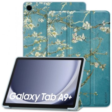 Tech-Protect SmartCase case for Samsung Galaxy Tab A9+ 11&quot; X210 | X215 | X216 - blue with sakura flowers