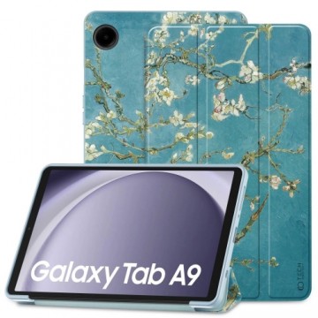 Tech-Protect SmartCase case for Samsung Galaxy Tab A9 8.7&quot; X110 | X115 - blue with sakura flowers