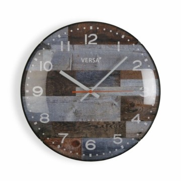 Wall Clock Versa Blue Plastic (4,5 x 31 x 31 cm)