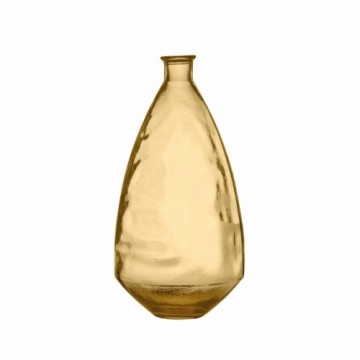 Vase Alexandra House Living GASTON AMAR Yellow recycled glass 35 x 62 x 35 cm