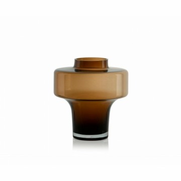 Vase Alexandra House Living Brown Glass 21 x 22 x 21 cm