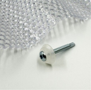 Fastening screws for metal with a gasket (transparent) MK PC DIAMONDS 5x40mm, 50 pcs/pack.