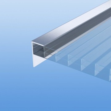 Aluminum end profile for ALU-F 10mm polycarbonate sheets 4,2 m