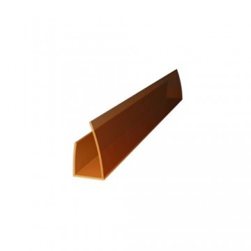 Ending profile for polycarbonate sheets PC-U 8-10 mm; Bronze 2,1m