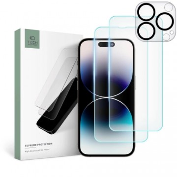 Tech-Protect Supreme Set for iPhone 14 Pro Max 2x Tempered Glass for Display | Tempered Glass for Camera