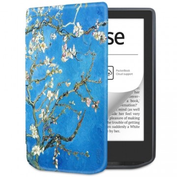 Tech-Protect SmartCase case for PocketBook Verse | Verse Pro - blue with sakura flowers