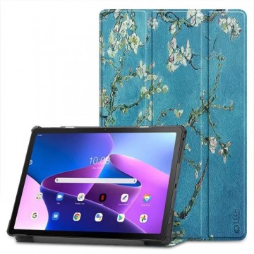 Tech-Protect SmartCase case for Lenovo Tab M10 Plus (3rd gen.) 10.6&quot; TB-125 | TB-128 - blue with sakura flowers