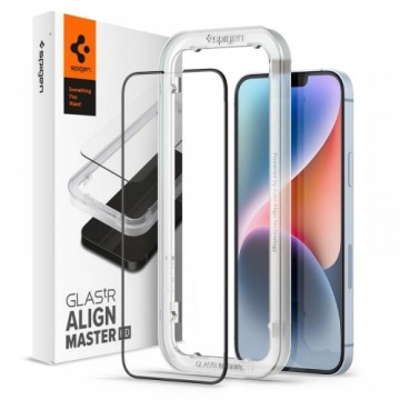 TEMPERED GLASS Spigen ALM GLASS FC IPHONE 13 | 13 PRO | 14 BLACK