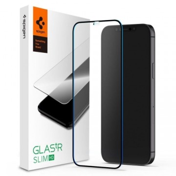 TEMPERED GLASS Spigen GLASS FC IPHONE 12|12 PRO BLACK