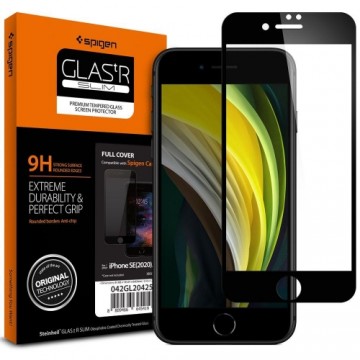 TEMPERED GLASS Spigen GLASS FC IPHONE 7 | 8 | SE 2020 | 2022 BLACK