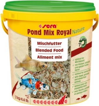 Barība dīķa zivīm : Sera Pond Mix Royal 10l