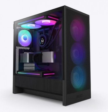 Case|NZXT|H5 FLOW RGB 2024|MidiTower|Case product features Transparent panel|Not included|ATX|EATX|MicroATX|MiniITX|Colour Black|CC-H52FB-R1