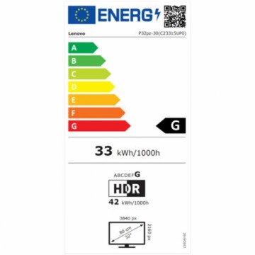 Spēļu Monitors Lenovo 63E5GAT2EU 4K Ultra HD 31,5"