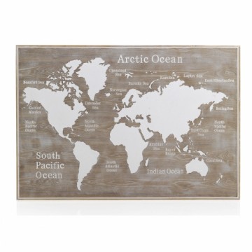 Headboard Alexandra House Living Natural 165 x 100 x 4 cm World Map