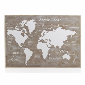 Headboard Alexandra House Living Natural 145 x 100 x 4 cm World Map