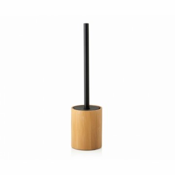 Toilet Brush Alexandra House Living Brown Black Metal Bamboo 9 x 38 x 9 cm