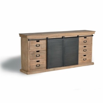 Sideboard Alexandra House Living Grey Natural wood and metal 190 x 85 x 40 cm