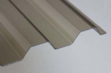 Profiled sheet PVC TRAPEZ, 0.90x2.00m, bronze