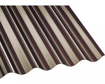 Profiled sheet PVC SINUS, 0.90x2.00m, bronze