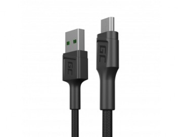 Green Cell KABGC23 USB cable USB 2.0 0.3 m USB A Micro-USB B Black