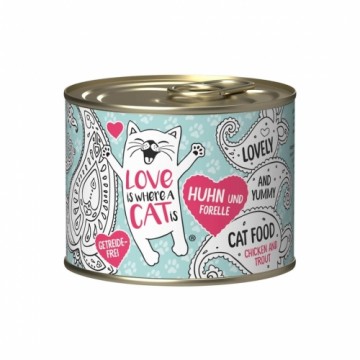 LOVE IS WHERE A CAT IS® Chicken with trout  - wet cat food - 200g