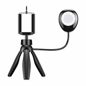 Phone holder|tripod APEXEL APL-JJ21FL with LED light (black)