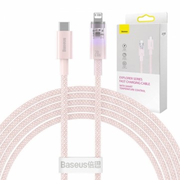 Fast Charging cable Baseus USB-A to Lightning Explorer Series 2m 20W (pink)