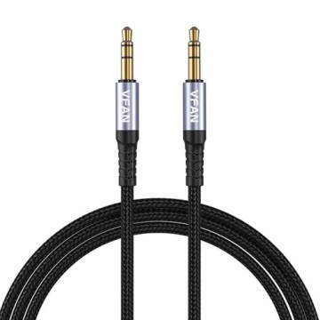 Cable VFAN L11 mini jack 3.5mm AUX, 1m, gold plated (grey)