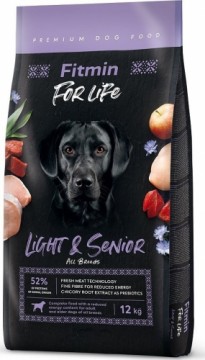 FITMIN Dog For Life Light & Senior - Karma sucha dla psów - 2,5kg