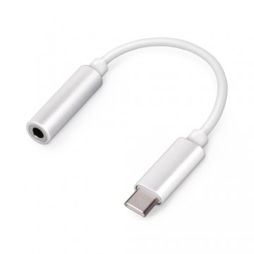 OEM Setty adapter USB-C - audio jack 3,5mm white