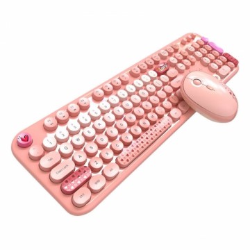 MOFII Lovely 2.4G Wireless Keyboard + Mouse Set (Pink)