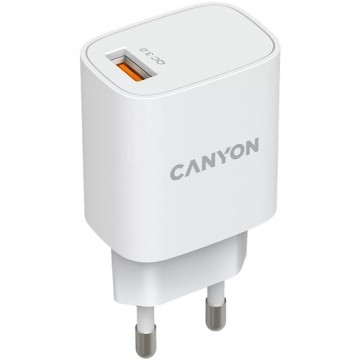 Canyon Ladegerat 1xUSB-A 18W Quick Charge 3.0          white retail