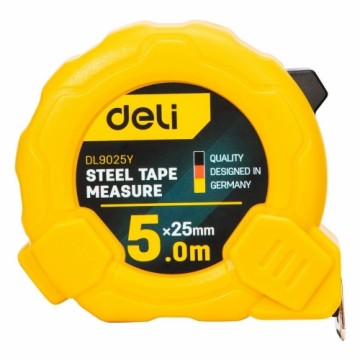 Steel Measuring Tape 5m|25mm Deli Tools EDL9025Y (yellow)