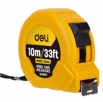 Steel Measuring Tape 10m|25mm Deli Tools EDL9010Y (yellow)