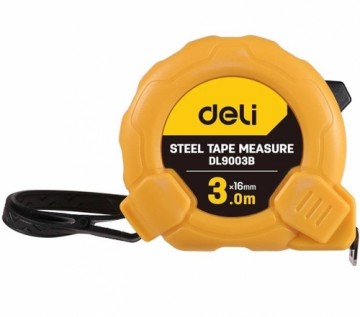 Steel Measuring Tape 3m|16mm Deli Tools EDL9003B (yellow)