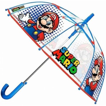 Umbrella Super Mario Perletti Transparent Fibreglass 74 cm Children's