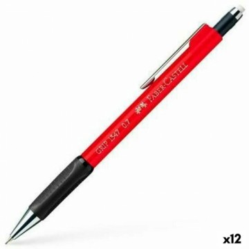 Механический карандаш Faber-Castell Grip 1347 Красный 0,7 mm (12 штук)