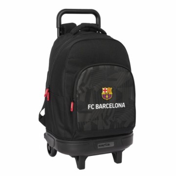 Школьный рюкзак с колесиками F.C. Barcelona Black Чёрный 33 x 45 x 22 cm