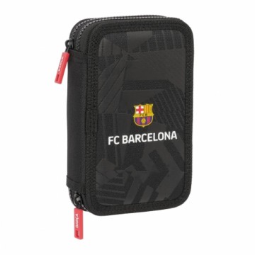 Двойной пенал F.C. Barcelona Black Чёрный 12.5 x 19.5 x 4 cm 29 Предметы