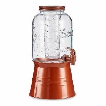 Transparent Glass Jug Copper With support Crystal Metal Transparent Plastic 3,8 L