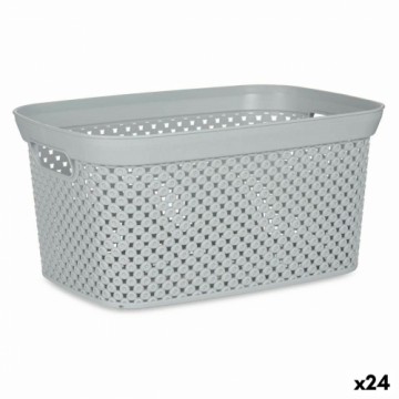 Kipit Veļas Grozs Pelēks Plastmasa 10 L 24 x 17 x 35 cm (24 gb.)