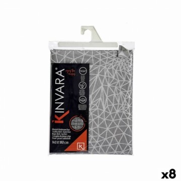 Kinvara galdauts Jacquard Pret nogulsnēm Abstrakts 140 x 180 cm Pelēks (8 gb.)